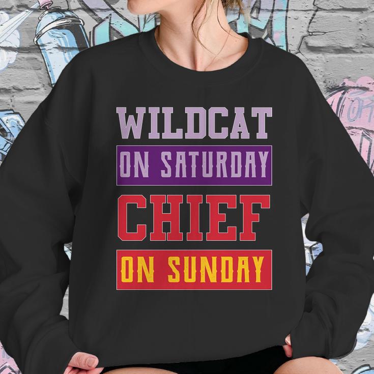 Wildcat On Saturday Chief On Sunday Sweatshirt Gifts for Her