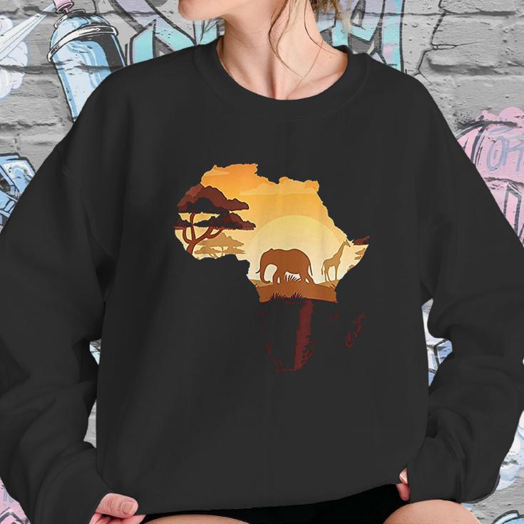 Wildlife Safari Animals Ivory Elephant Sweatshirt Gifts for Her