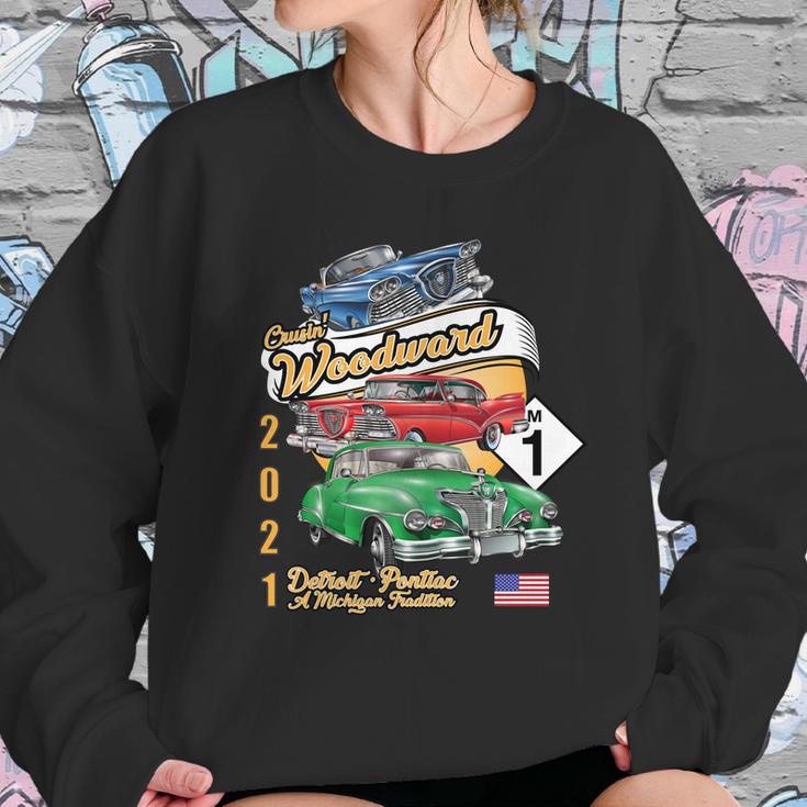 Woodward Ave M1 2021 Three Cars Sweatshirt Gifts for Her