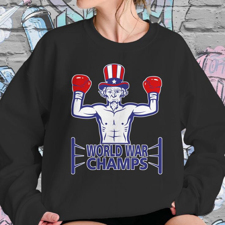 World War Champs Uncle Sam Sweatshirt Gifts for Her