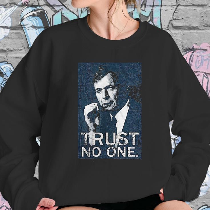 Xfiles Horror Thriller Tv Series Cigarette Smoking Man No Trust Sweatshirt Gifts for Her