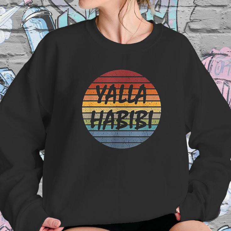 Yalla Habibi Retro Arabic Arab Sweetheart Islam Muslim Sweatshirt Gifts for Her