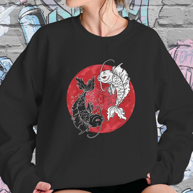 Yin Yang Koi Fish Carp Tai Chi Symbol Japanese Sweatshirt Gifts for Her