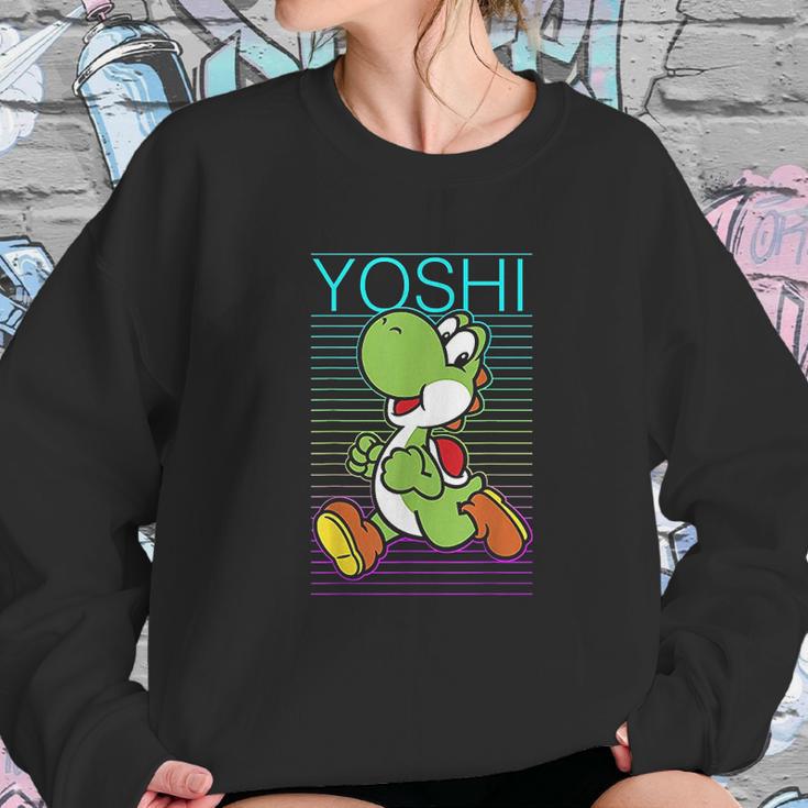 Yoshi Retro Gradient Fade Poster Sweatshirt Gifts for Her