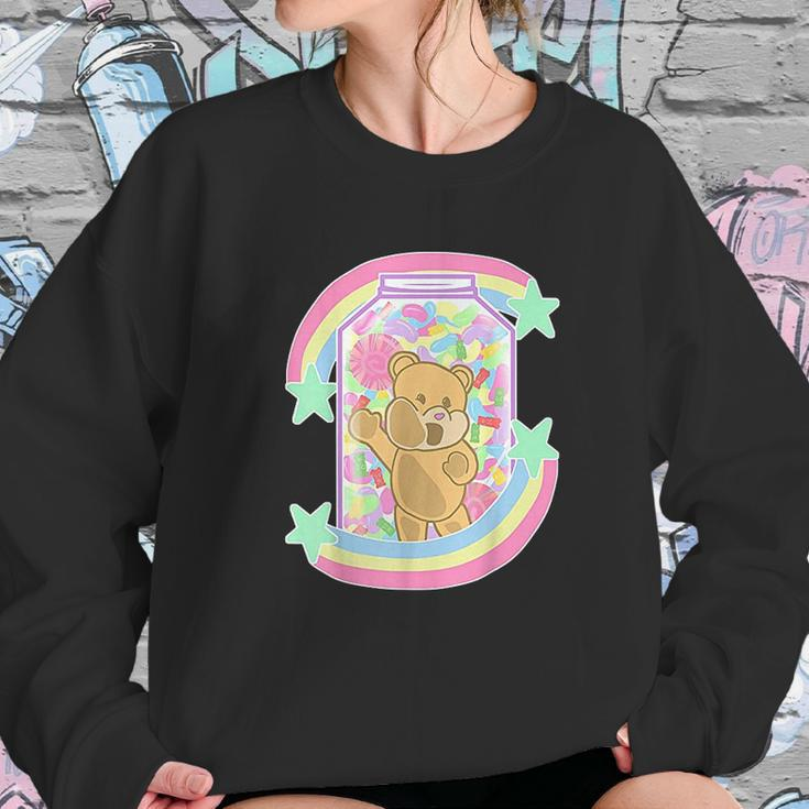 Yume Kawaii Clothing Bear In Candy Jar Pastel Goth Sweatshirt Gifts for Her