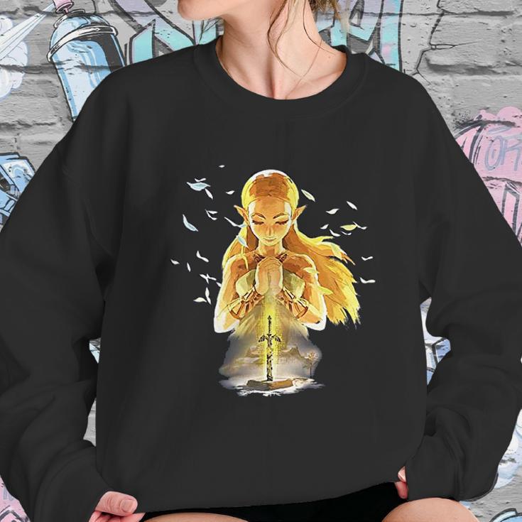 Zelda Breath Of The Wild Zelda Watercolor Sweatshirt Gifts for Her