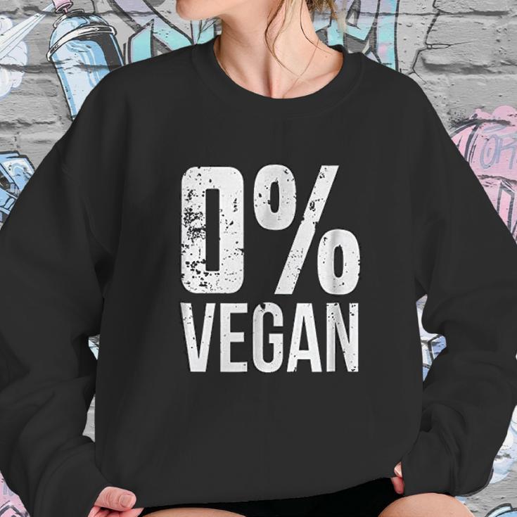 Zero Percent Vegan Funny Bbq Carnivore Meat Eater Sweatshirt Gifts for Her