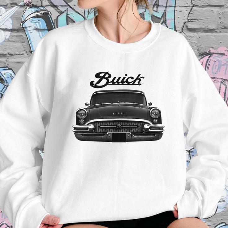 1955 Buick Front Black Sweatshirt Gifts for Her