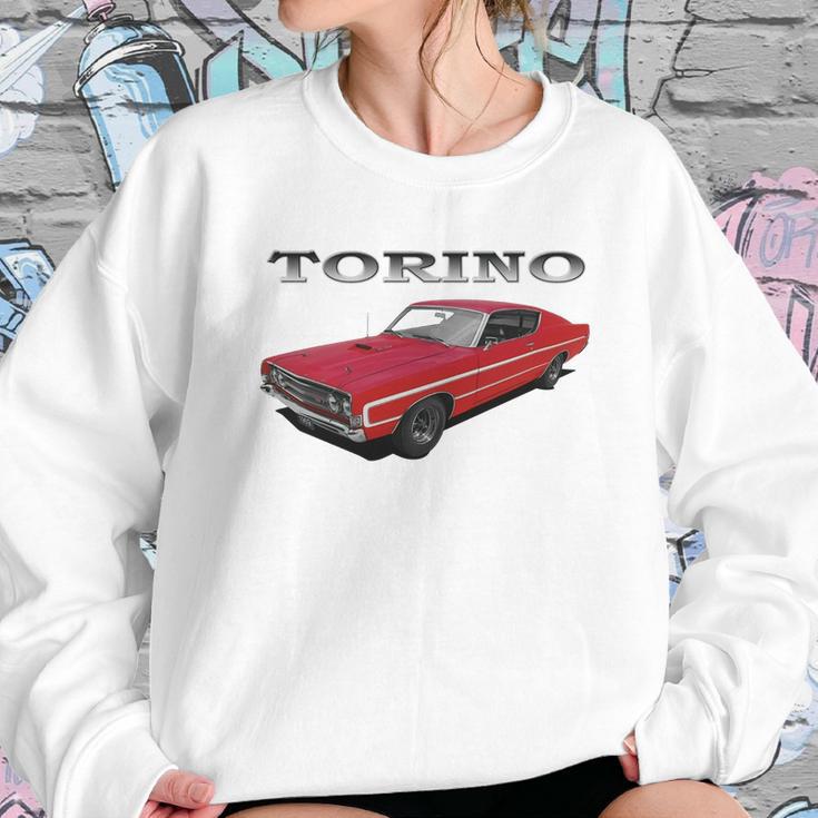 1969 Ford Torino Gt Front Red Sweatshirt Gifts for Her