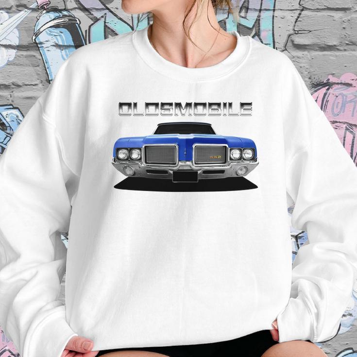 1972 Oldsmobile 442 Front Blue Ii Sweatshirt Gifts for Her