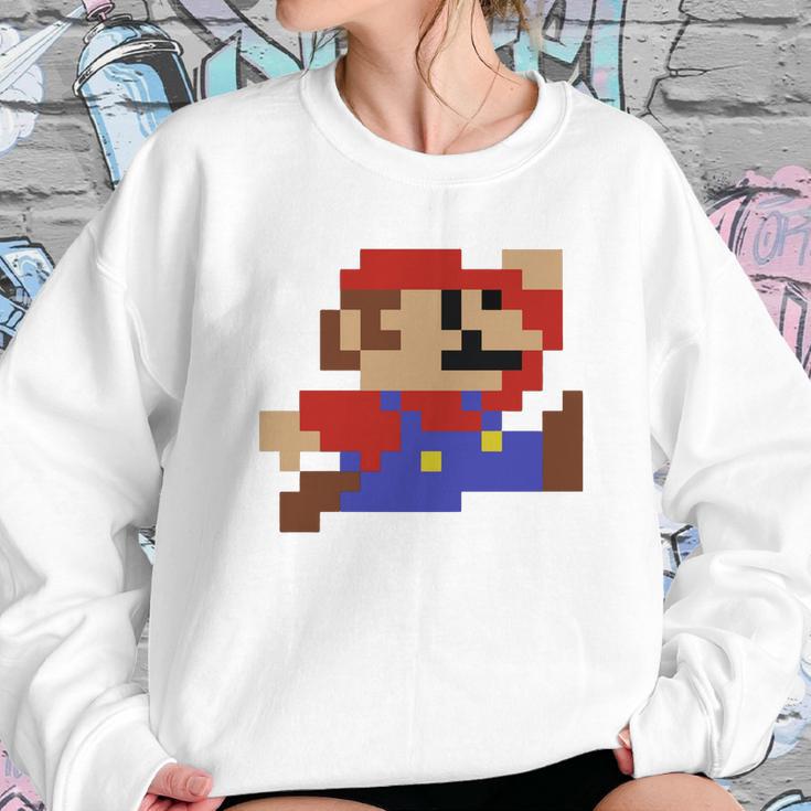 8-Bit Mario Nintendo Jumping Sweatshirt Gifts for Her