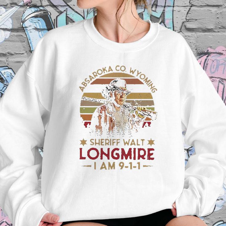 Absaroka Co Wyoming Sheriff Walt Longmire Im 911 Vintage Retro Sweatshirt Gifts for Her