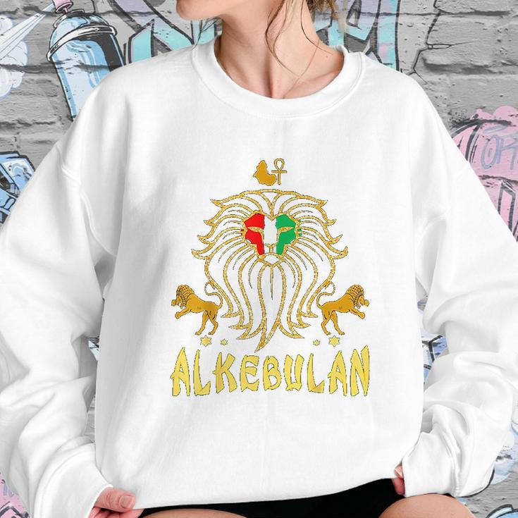 African Lion Rbg Ankh Alkebulan Kemetic Sweatshirt Gifts for Her