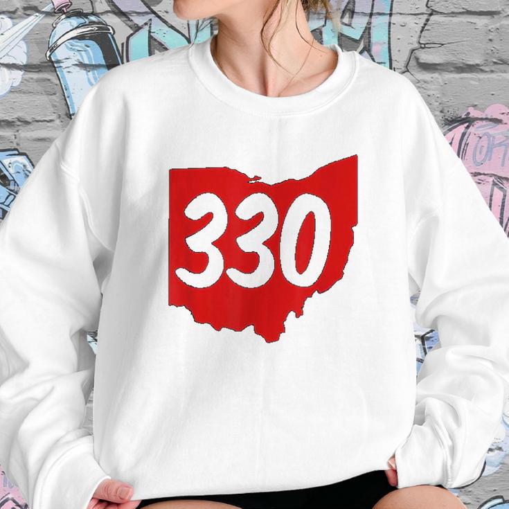 Akron Warren Canton Youngstown Ohio 330 Area Code Sweatshirt Gifts for Her