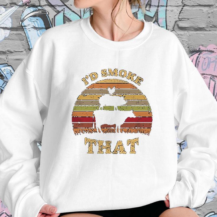 Hisayhe Id That Funny Bbq Grilling Party Vintage Gift Sweatshirt Gifts for Her