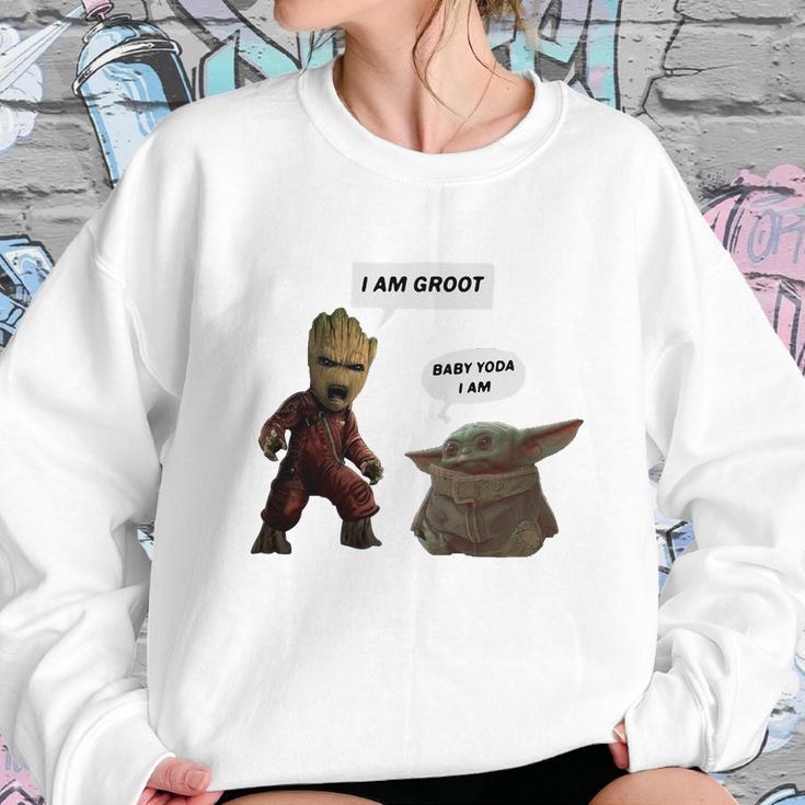 Baby Groot I Am Groot Baby Yoda I Am Sweatshirt Gifts for Her