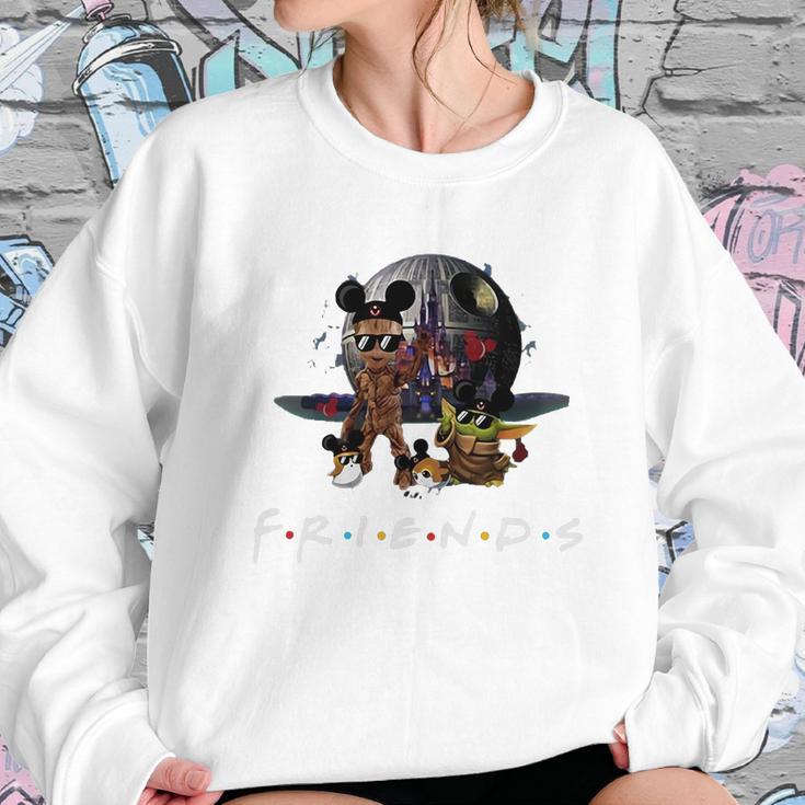 Baby Yoda Baby Groot And Death Star Friends Sweatshirt Gifts for Her