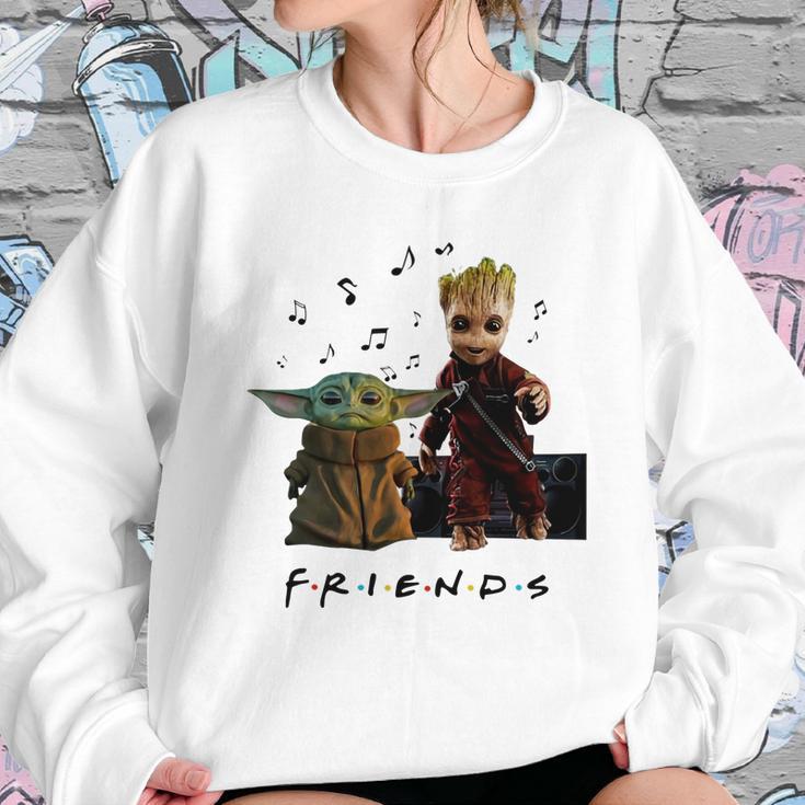 Baby Yoda And Baby Groot Friends Sweatshirt Gifts for Her