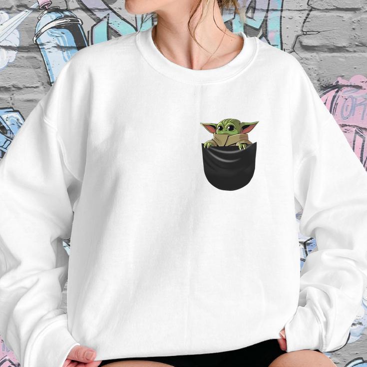 Baby Yoda In Pocket The Mandalorian Shirt Sweatshirt Gifts for Her