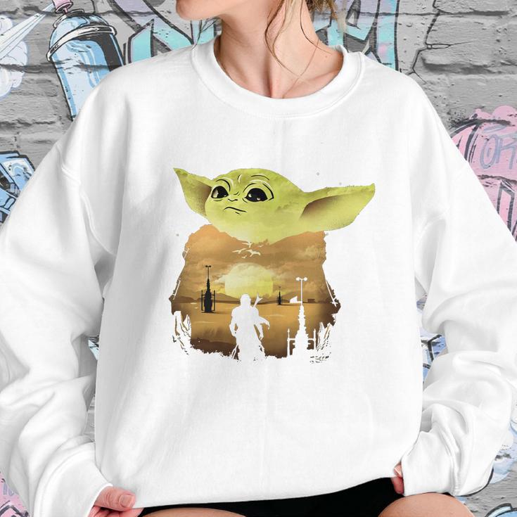 Baby Yoda Sunset Sweater Sweatshirt Gifts for Her