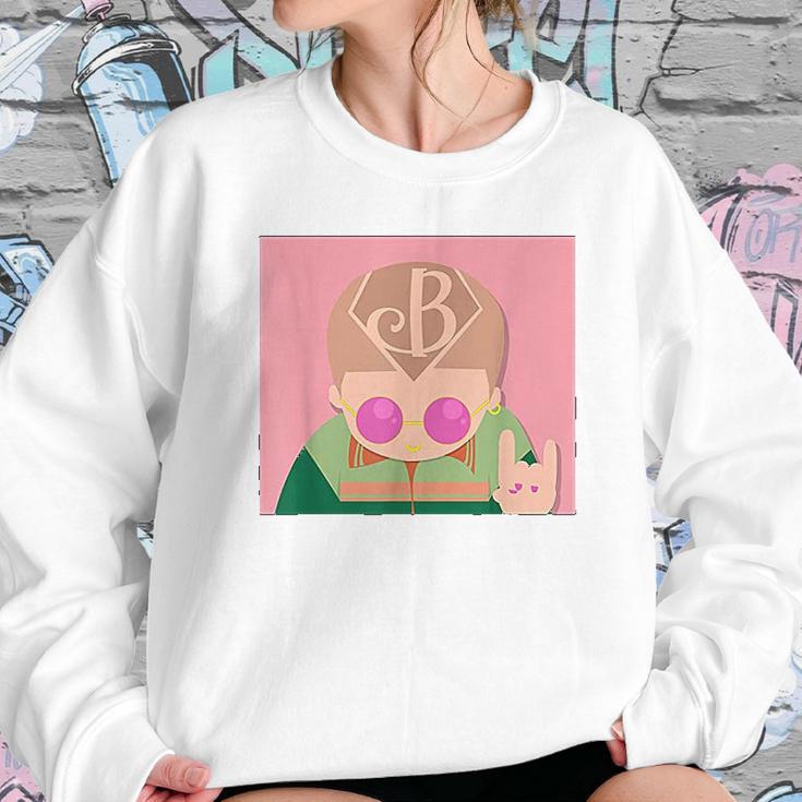 Bad Trap Hand Sign Bunny Dembow Style Reggaeton Sweatshirt Gifts for Her