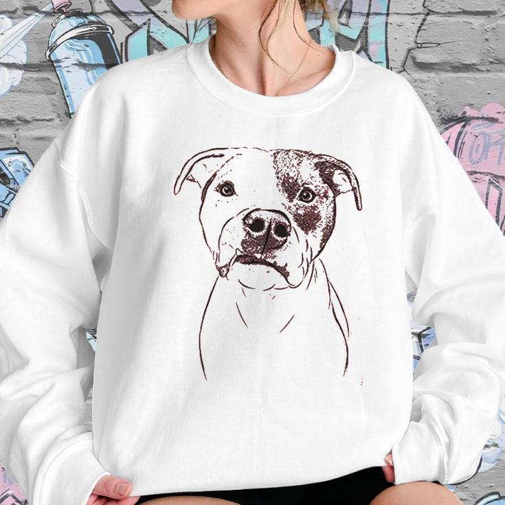 Bare Dexter The Pitbull Dog Triblend Sweatshirt Gifts for Her