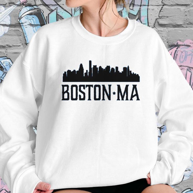 Boston Massachusetts Skyline City Silhouette Youth Sweatshirt Gifts for Her