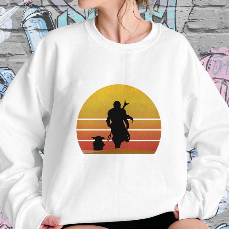 Bounty Hunter And Baby Mandalorian Sweatshirt Gifts for Her