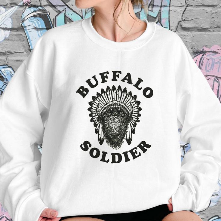 Buffalo Soldier Reggae Music Cool Vintage Bob Rastafarian Lion Marley Graphic Sweatshirt Gifts for Her