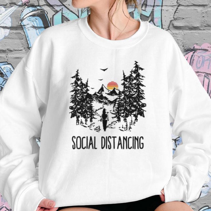 Camping Hiking Outdoors Social Distancing Sweatshirt Gifts for Her