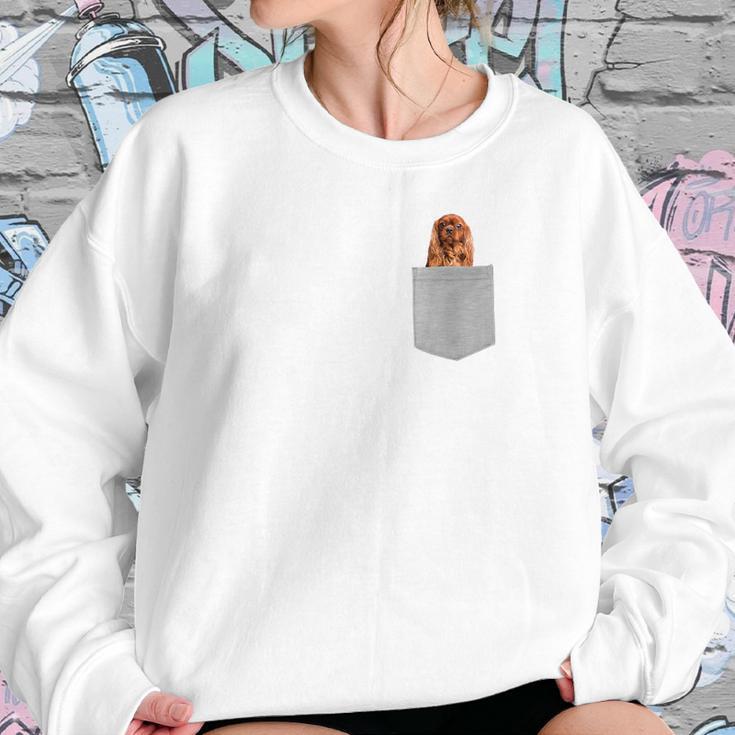 Cavalier King Charles Brown Dog In Your Pocke Sweatshirt Gifts for Her