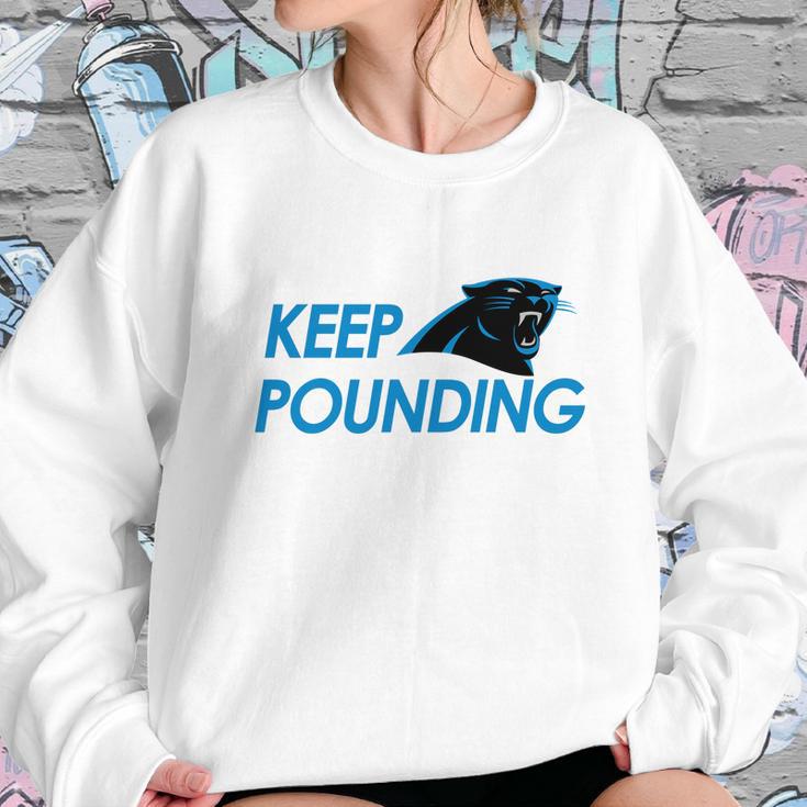 Check Out This Awesome Carolina Panthers Shirts Keep Pounding Sweatshirt Gifts for Her