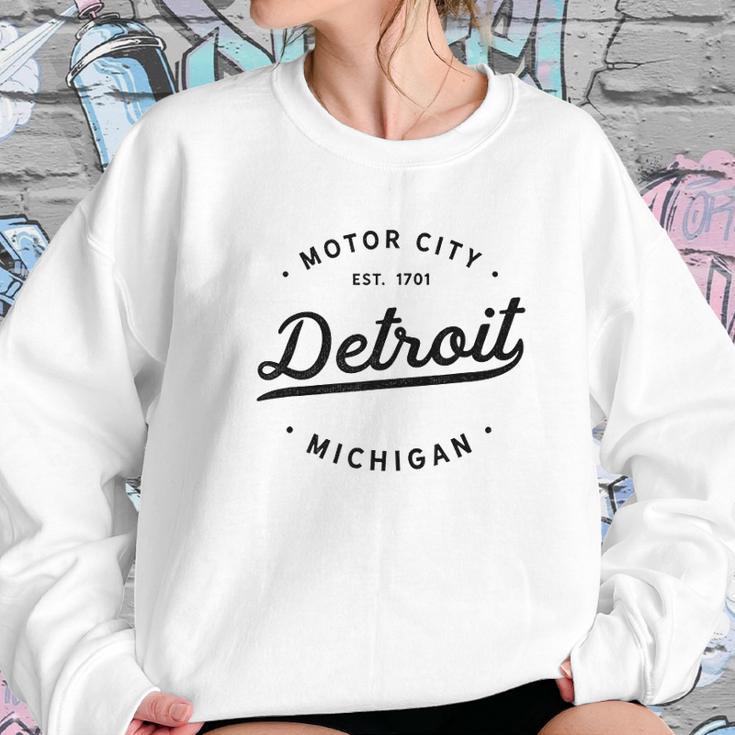 Classic Retro Vintage Detroit Michigan Motor City Sweatshirt Gifts for Her