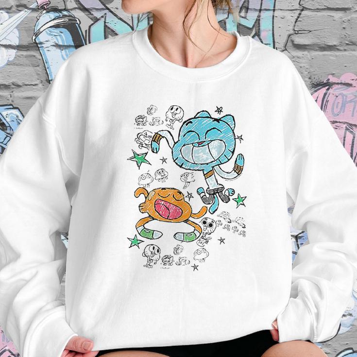 Cn The Amazing World Of Gumball And Darwin Sketches Sweatshirt Gifts for Her