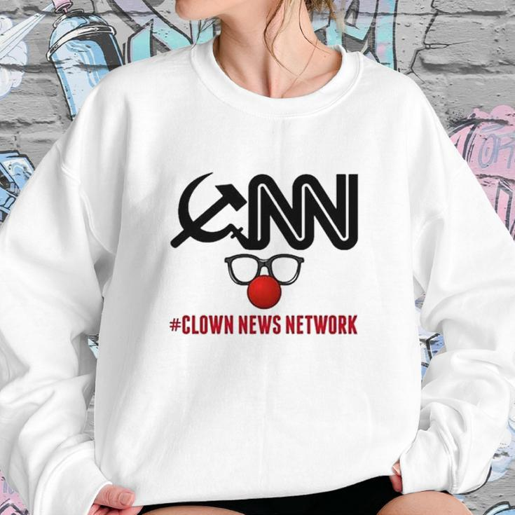 Cnn Clown News Network Funny Political Cool Fake News A Great Novelty Sweatshirt Gifts for Her