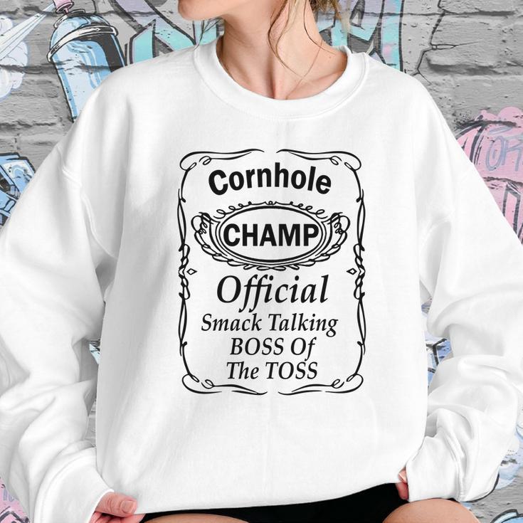 Cornhole Champ Boss Of The Toss Funny Pr Sweatshirt Gifts for Her