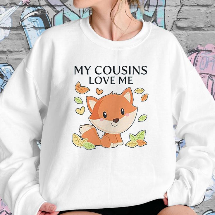 My Cousins Love Me Little Fox Baby Sweatshirt Gifts for Her