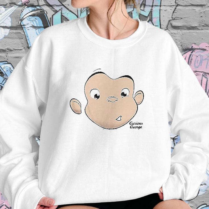 Curious George Face Sweatshirt Gifts for Her