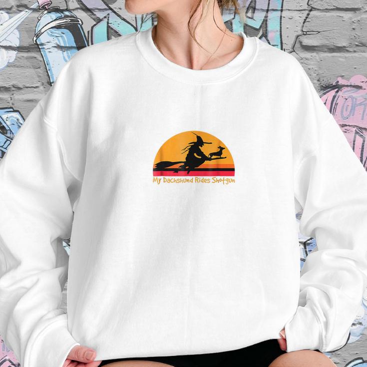 Cute Dachshund Halloweenie Funny Wiener Dog Sweatshirt Gifts for Her