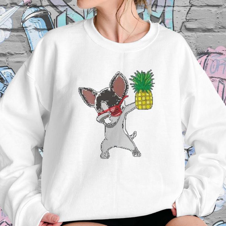 Dabbing Chihuahua Puppy Dog Pineapple Aloha Beach Gift Sweatshirt Gifts for Her