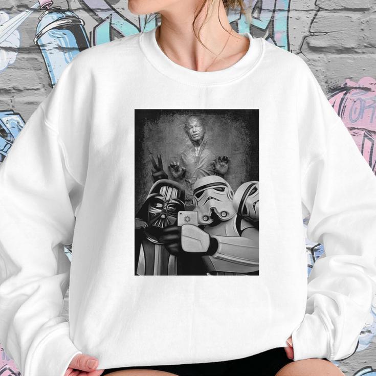 Darth Vader And Stormtrooper Selfie With Han Solo In Carbonite Tshirt Sweatshirt Gifts for Her