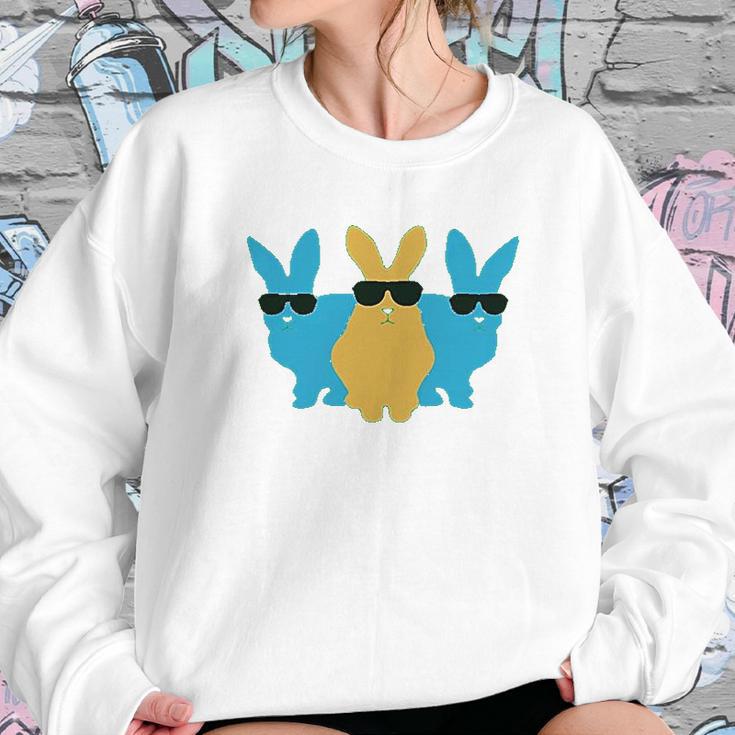 Easter Bunny Hip Trio Bunnies Funny Gift Sweatshirt Gifts for Her