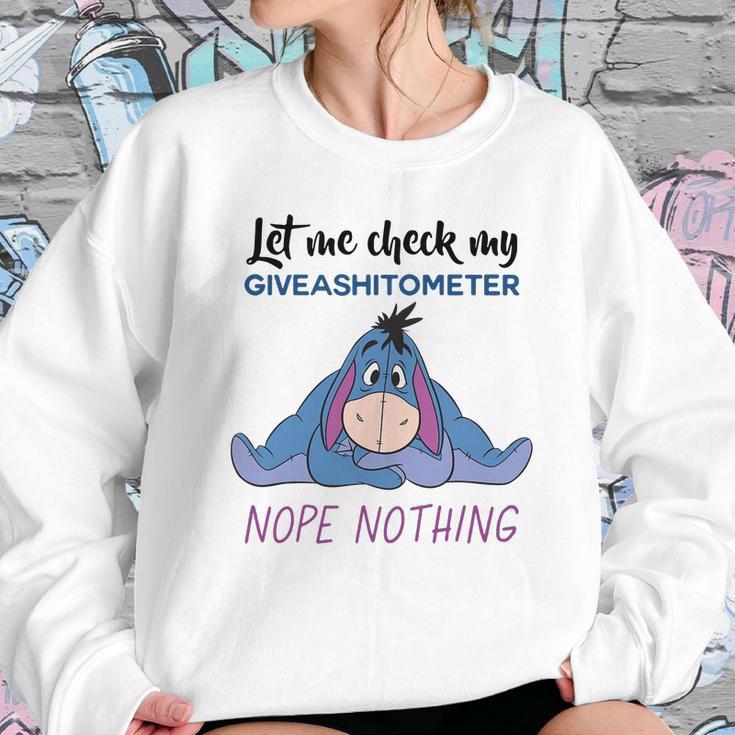 Eeyore Let Me Check My Giveashitometer Nope Nothing Sweatshirt Gifts for Her