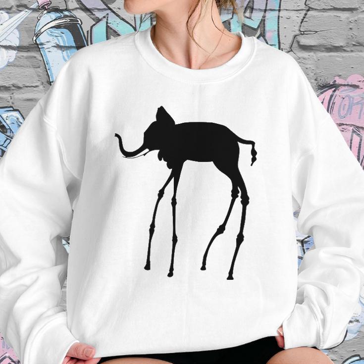 Elephant Surrealist Artwork Surrealism Period Sweatshirt Gifts for Her