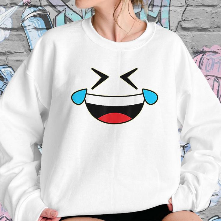 Emojis Costume Crying Laughing Emoticon Tears Sweatshirt Gifts for Her