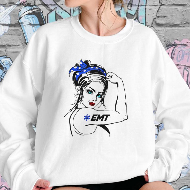 Ems Emergency Emt Rosie The Riveter Sweatshirt Gifts for Her