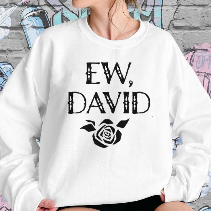 Ew David Alexis Moira Rose Merchandise Black Raglan Basebal Sweatshirt Gifts for Her