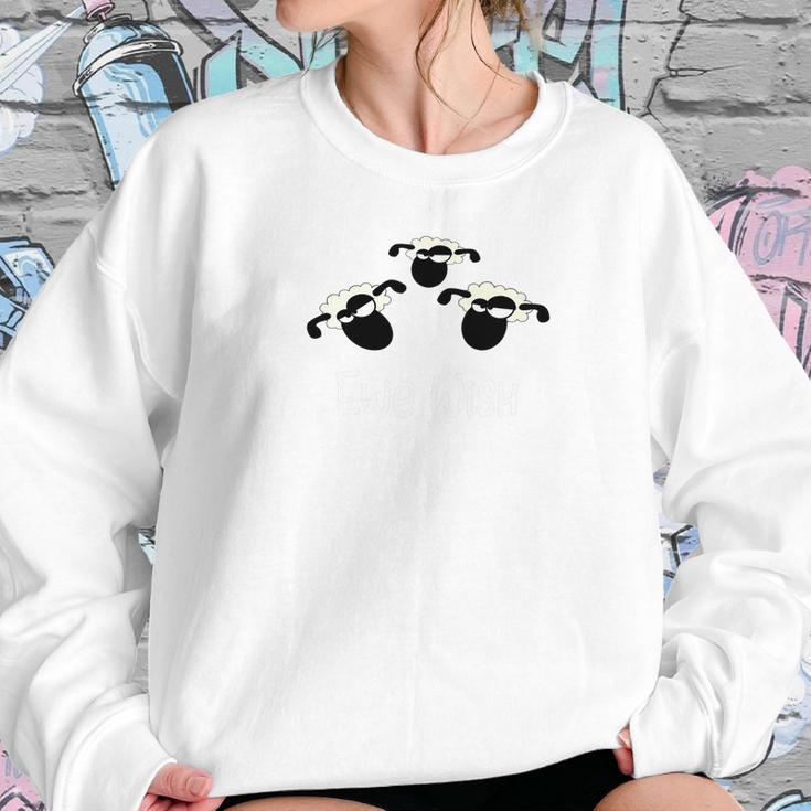 Ewe Wish You Wish Sheep Pun Sweatshirt Gifts for Her