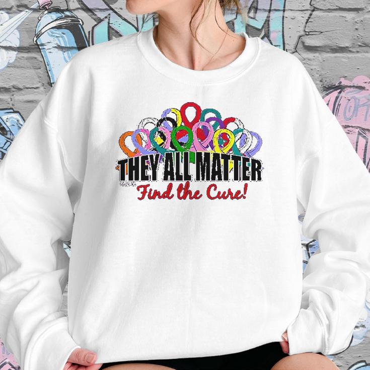 Fight Like A Girl They All Matter Find The Cure Sweatshirt Gifts for Her