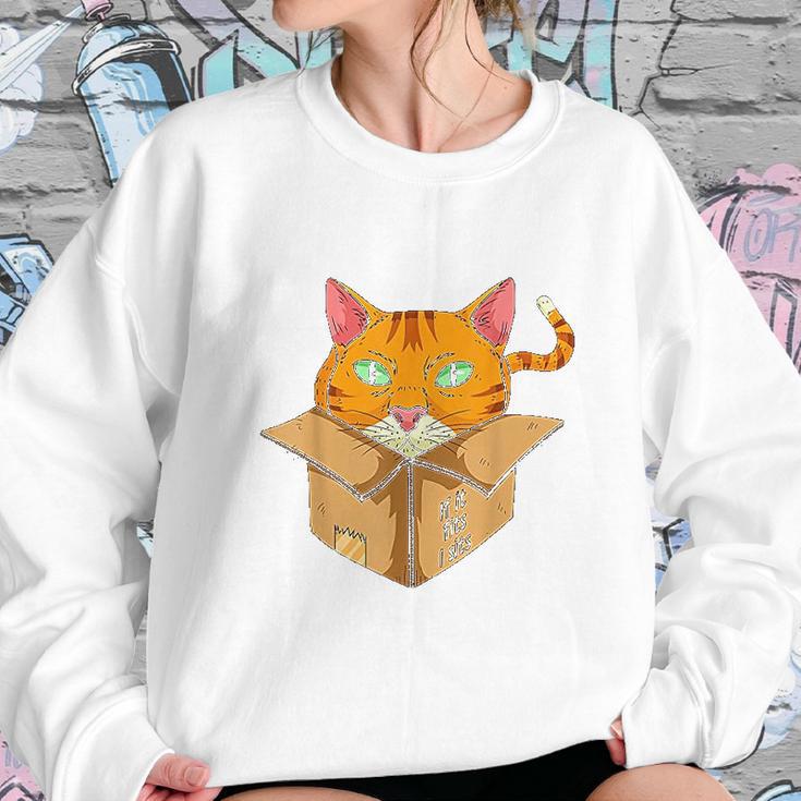 If It Is Fits I Sit Cat Box Funny Quote For Owner Sweatshirt Gifts for Her